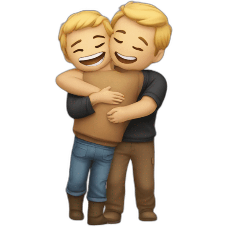 Hug and kiss emoji