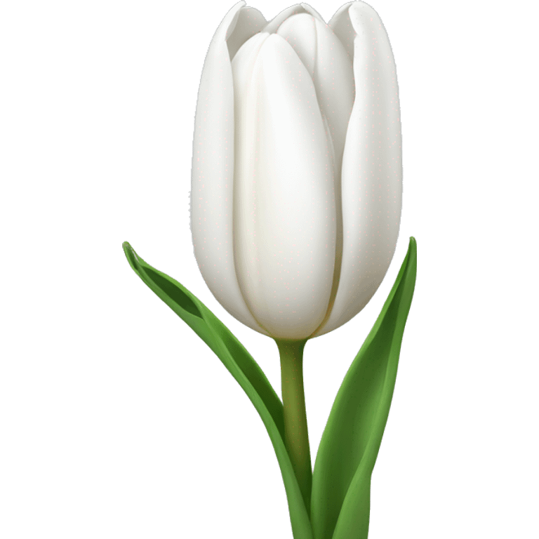 White cute tulips emoji