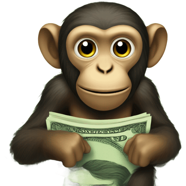 Monkey with money emoji