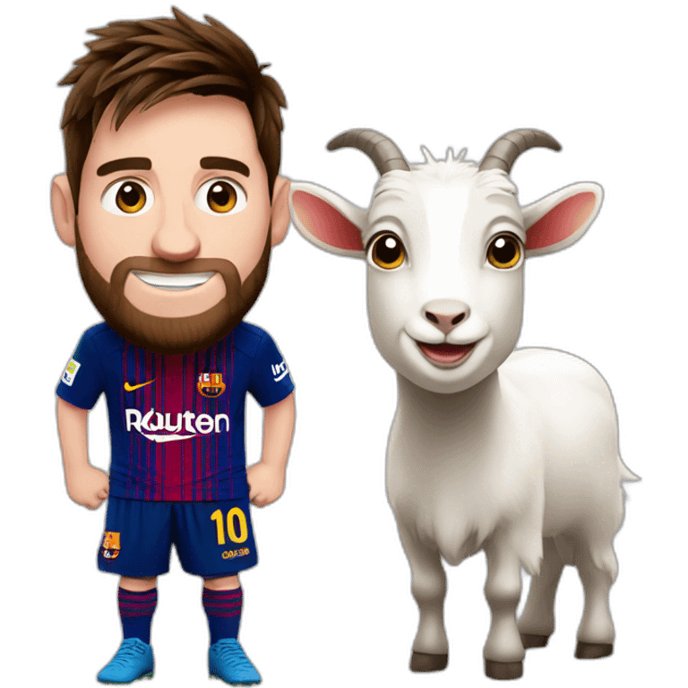 Messi with a goat emoji