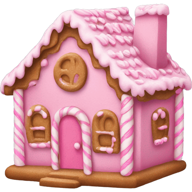 pink gingerbread house  emoji