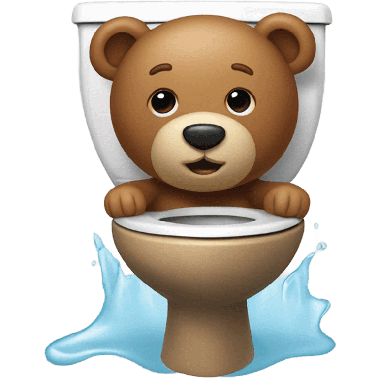 teddy bear head in toilet emoji