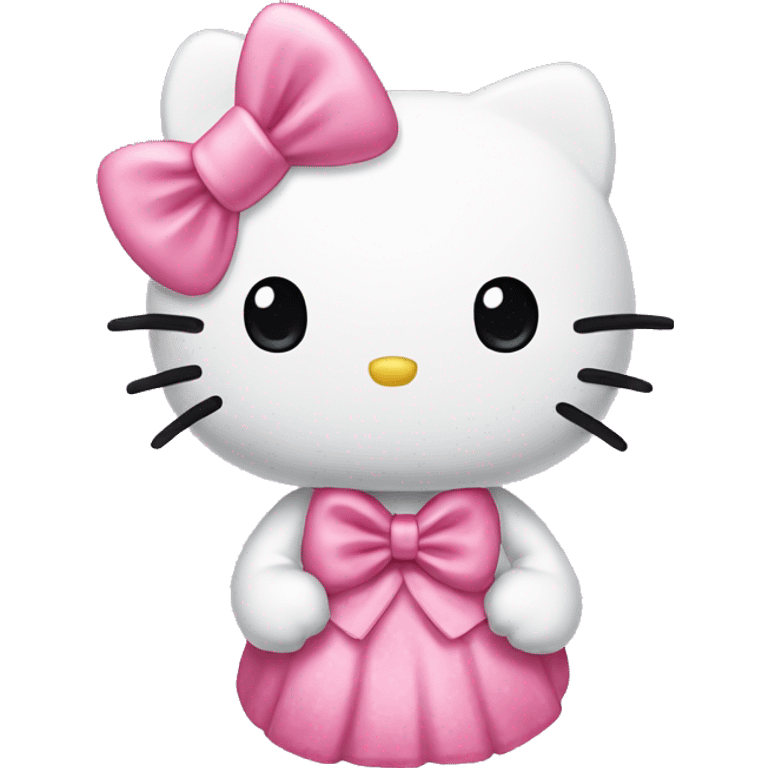 Hello kitty wiht a bow  emoji