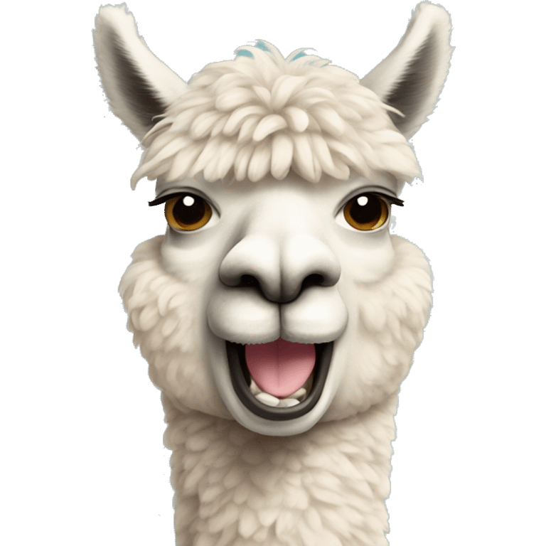 alpaca thats crying laughing with tears emoji