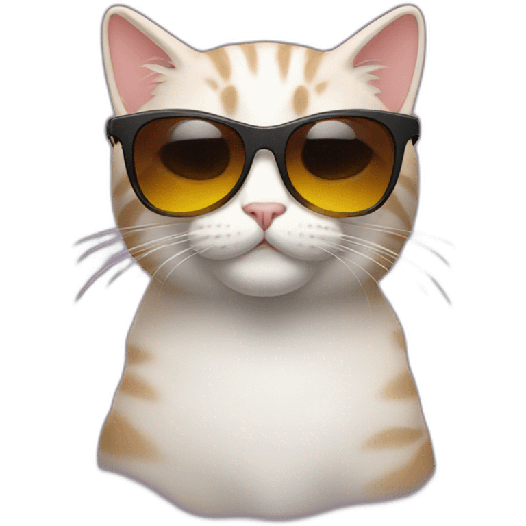 Cat with sunglasses emoji