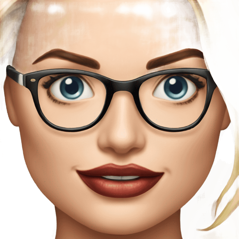 :Margot Robbie: glasses  emoji