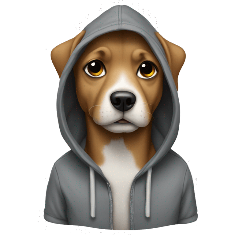 dog wearing a hoodie emoji