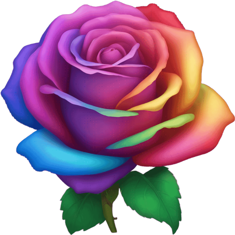 rainbow rose  emoji