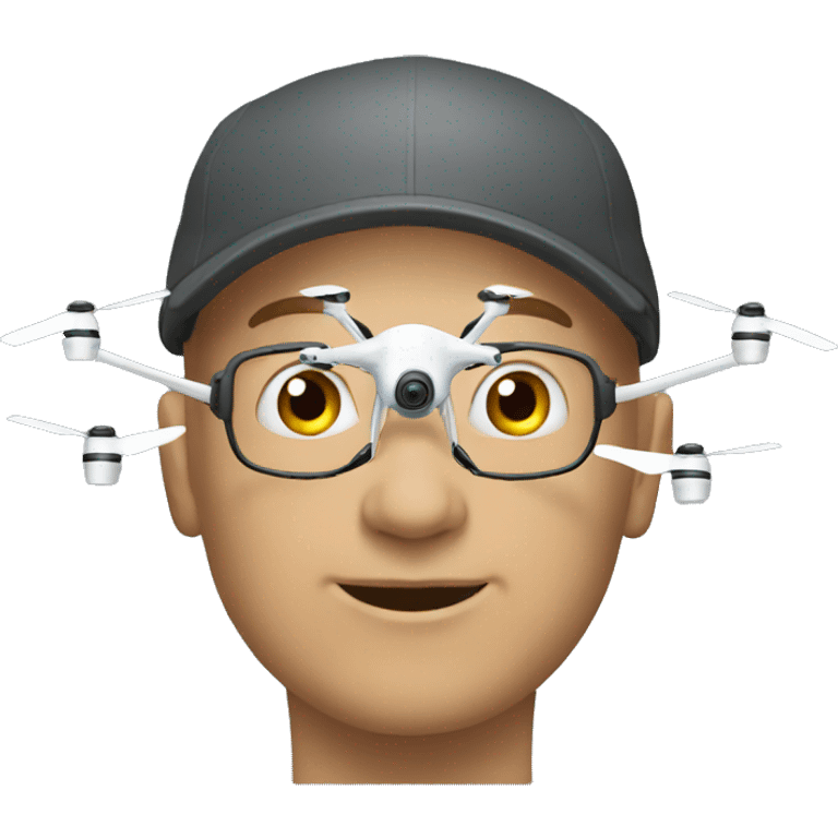 a bald man flying a drone emoji