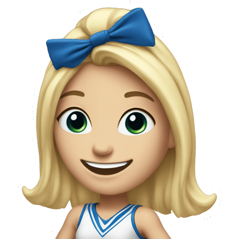 cheerful blonde cheerleader pose emoji