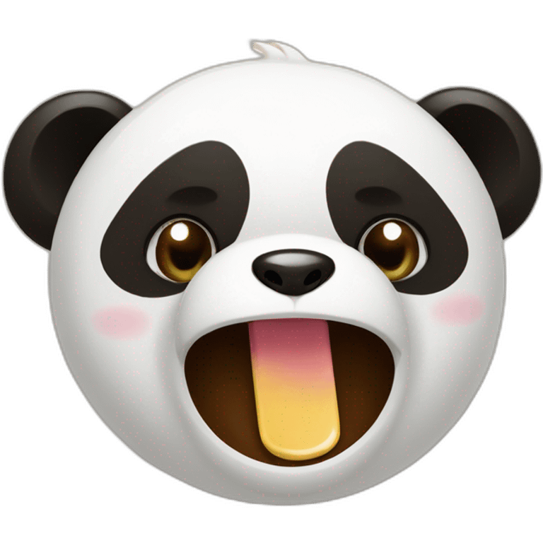 panda qui boit un café emoji