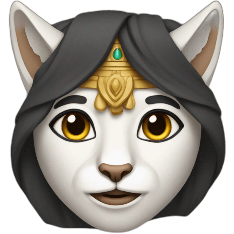 An Arab person with a Pharaonic cat face emoji