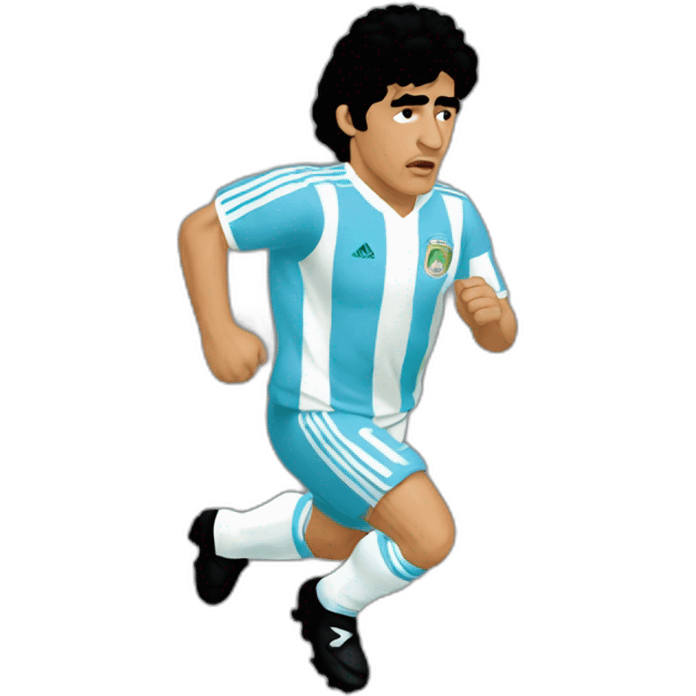 Maradona run México 86 argentina emoji