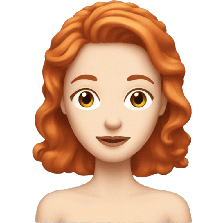 Redhead applying cream on face emoji