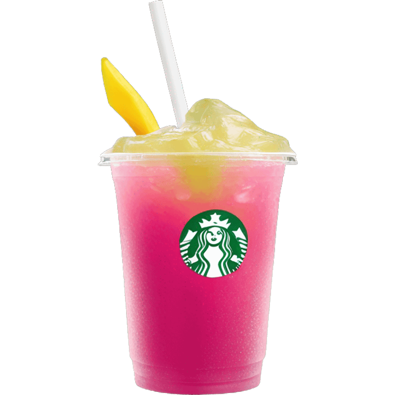 Starbucks mango dragon fruit lemonade refresher  emoji