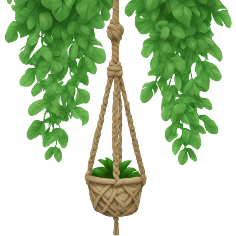 Hanging macrame plant  emoji