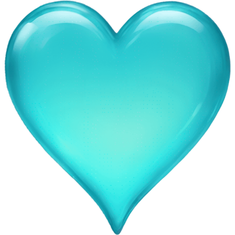 Glass Aqua heart emoji