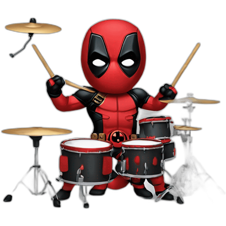 deadpool playing drums emoji