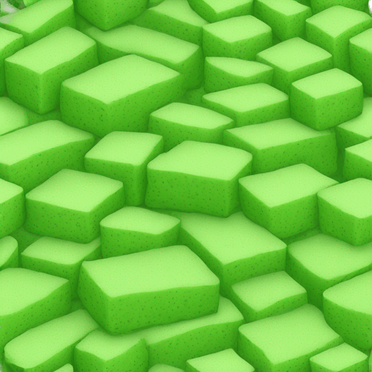 green flat square dish sponge emoji