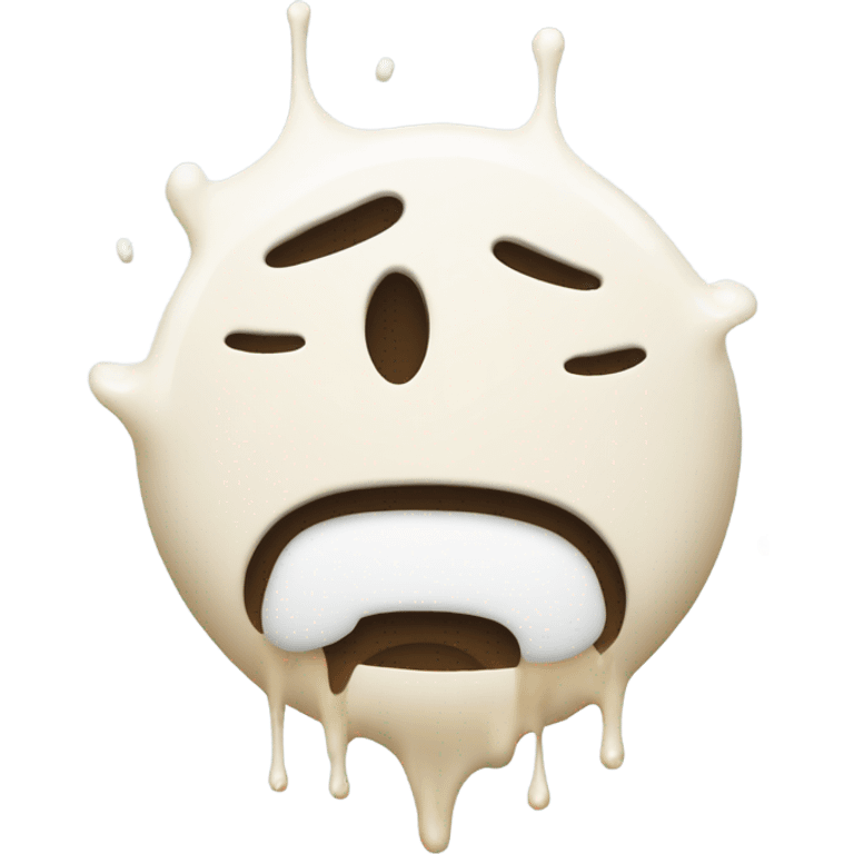 Face covered in milk liquid emoji