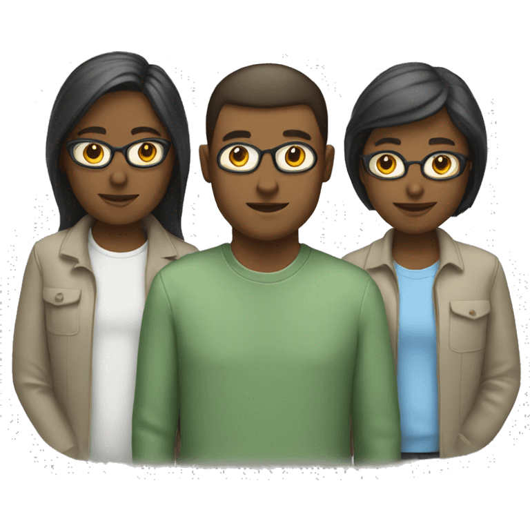 three people programming together emoji