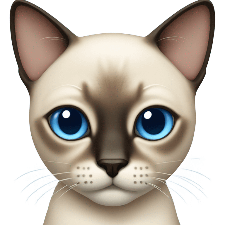 Siamese cat with blue bow emoji