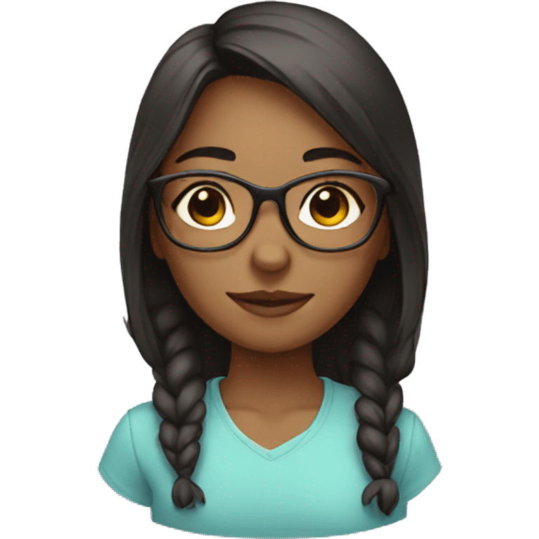 girl with glasses emoji