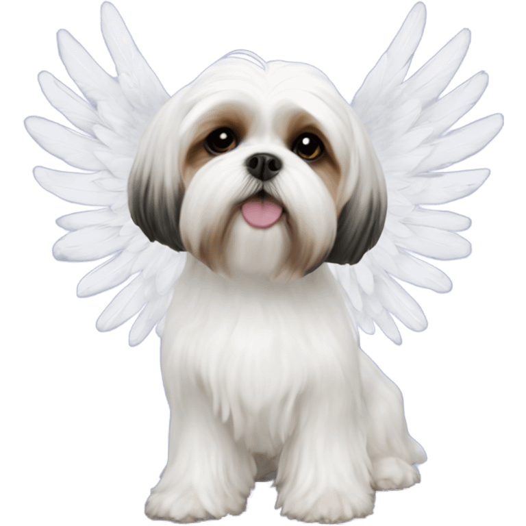 Maltese Shih Tzu Dog with angel wings ￼ emoji