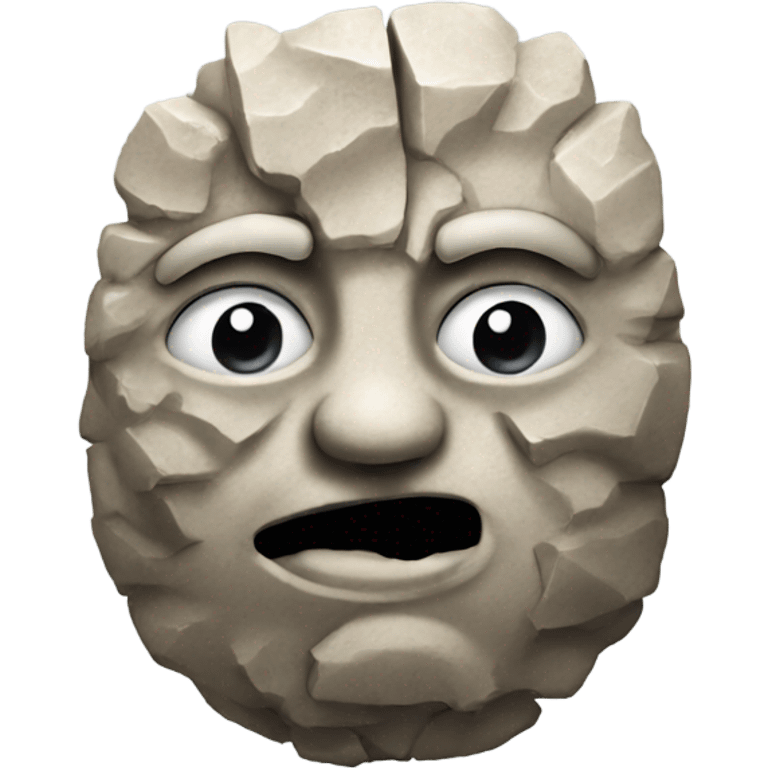 Stone face with hitting forehea emoji