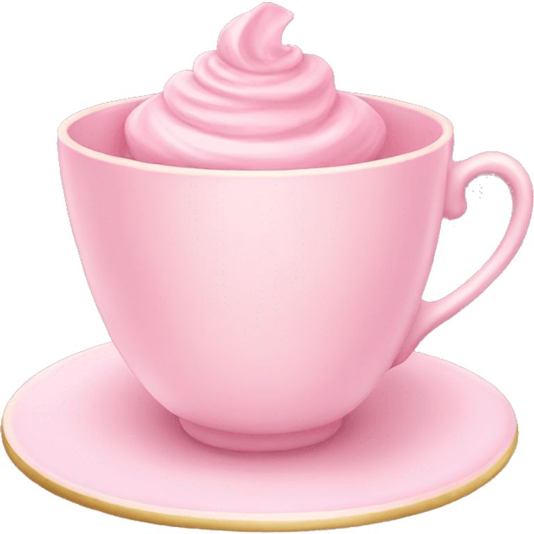 Fancy pastel pink teacup emoji