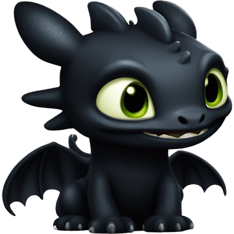 Toothless the Night Fury dragon emoji