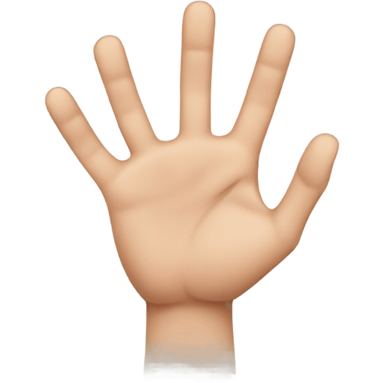 hand with 3 fingers up(thumb, index and pinky) and 2 fingers down(middle, ring) emoji