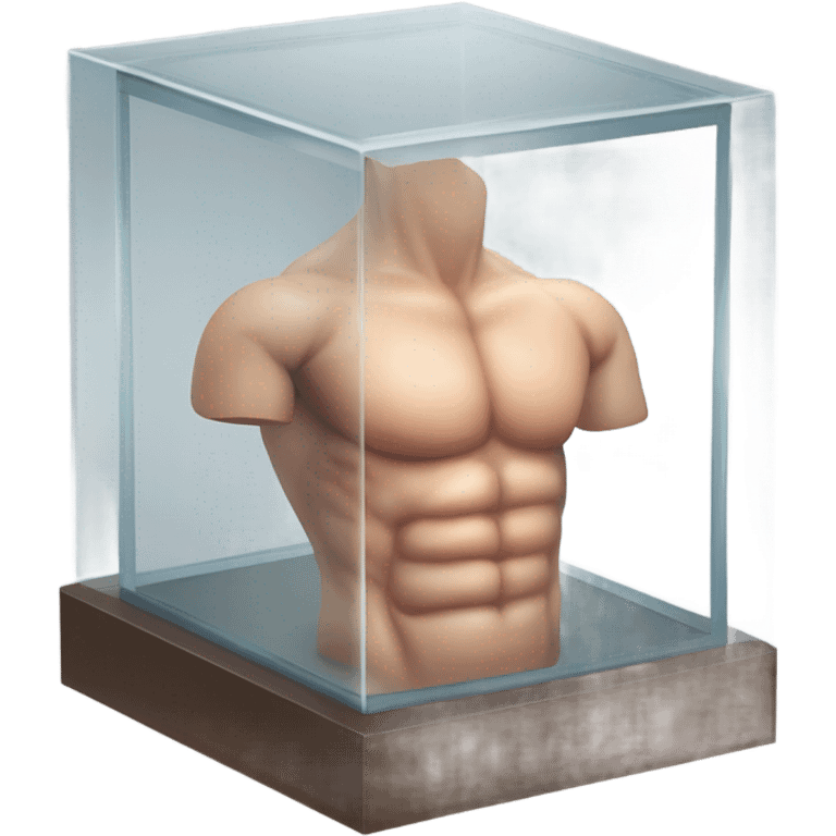 abs inside a glass cube emoji