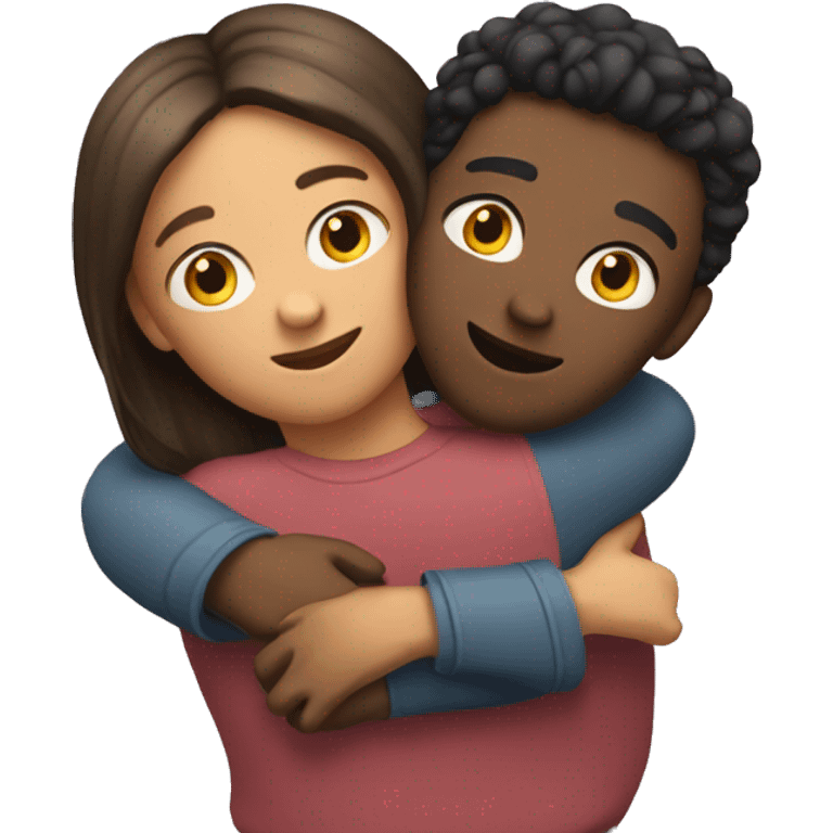 Two best friends hugging emoji