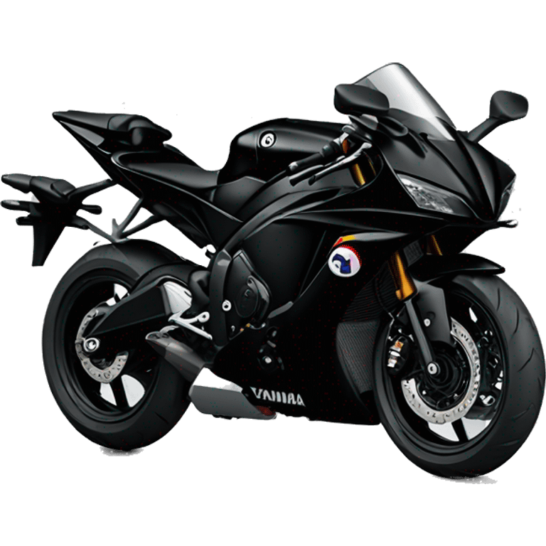 Blacked out 2024 Yamaha YZF R7 motorcycle  emoji