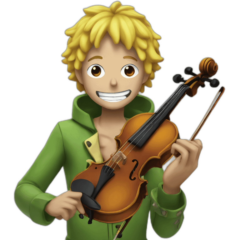 brook from one piece playing violin emoji