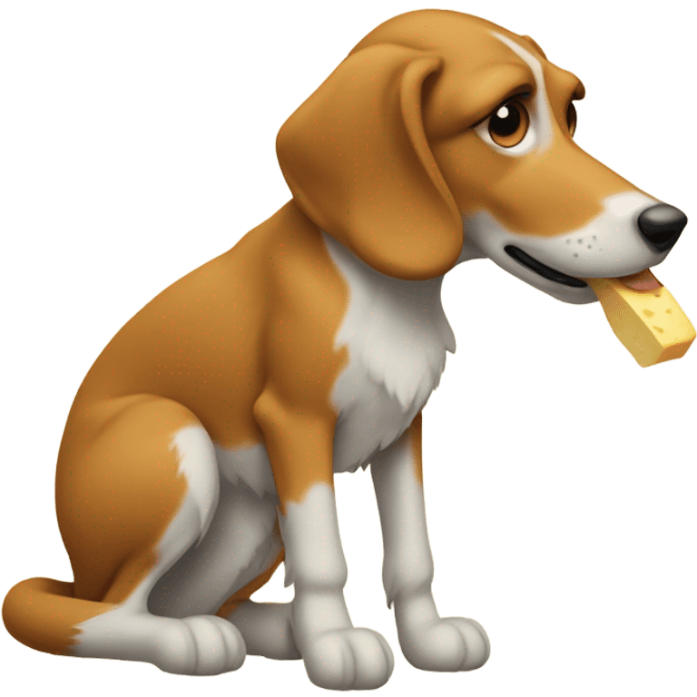 Foxhound eating butter emoji