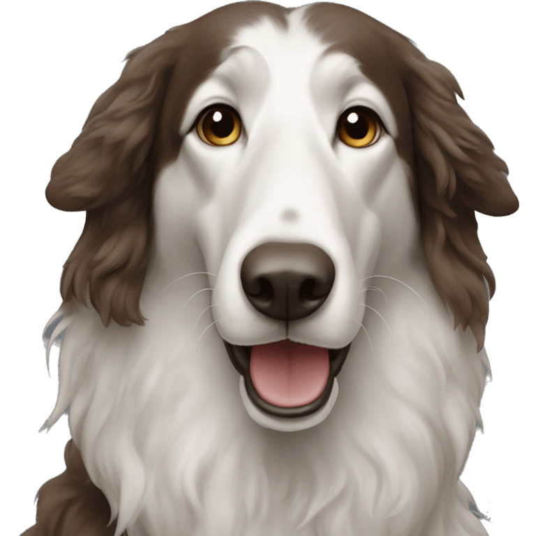 Dark brown face borzoi  emoji