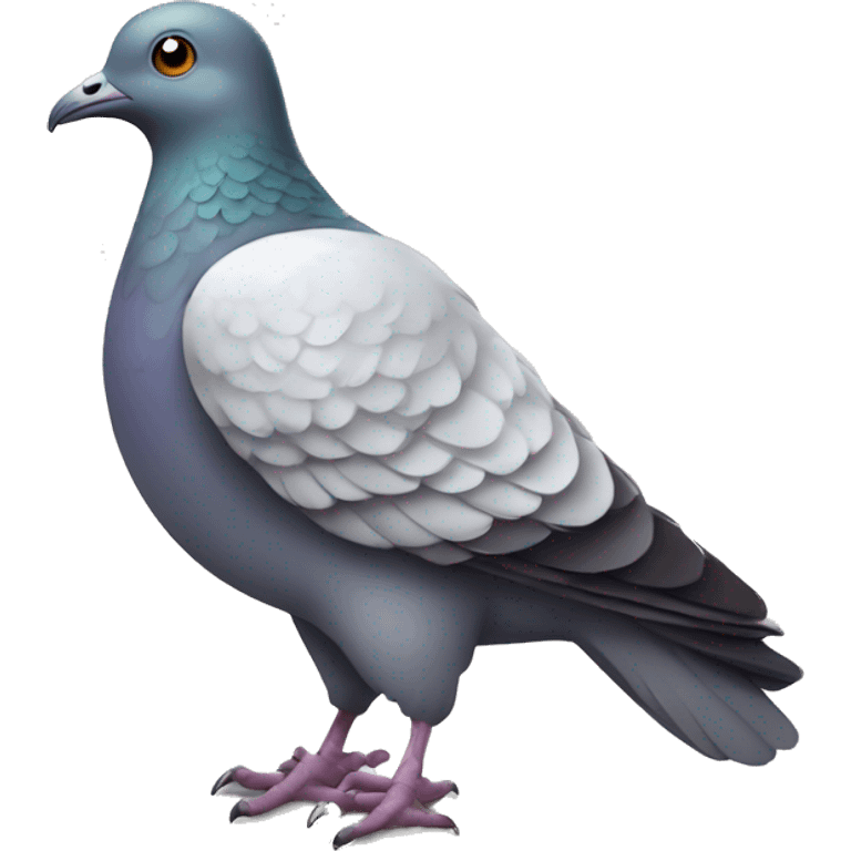 pigeon with magical letter in it's feet emoji