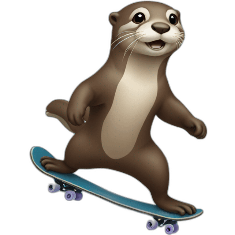 Otter skating emoji