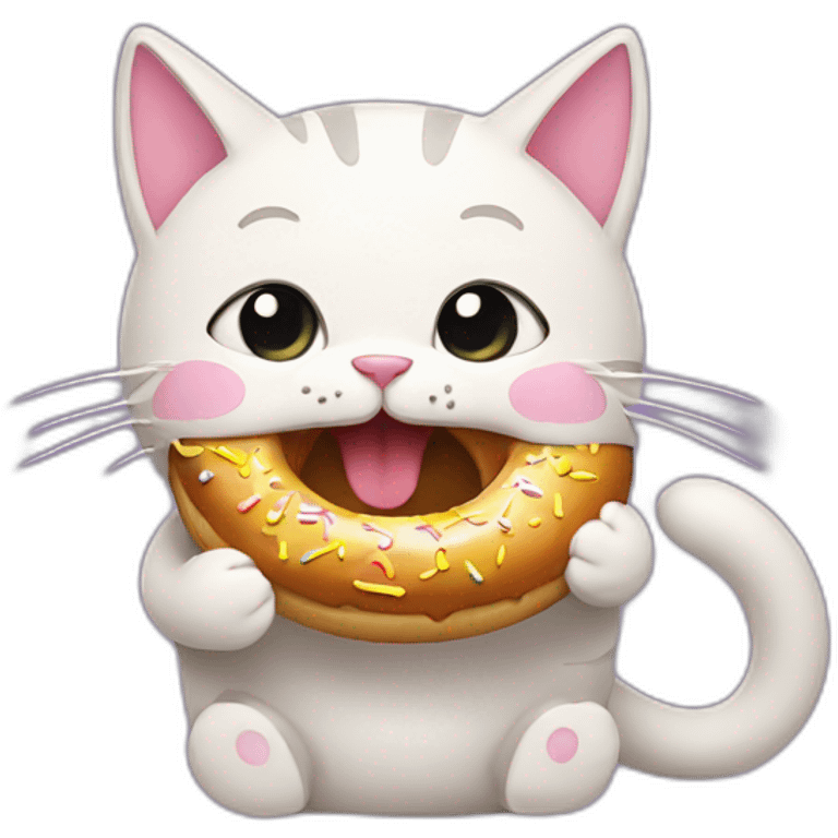  Cat eating a donut  emoji