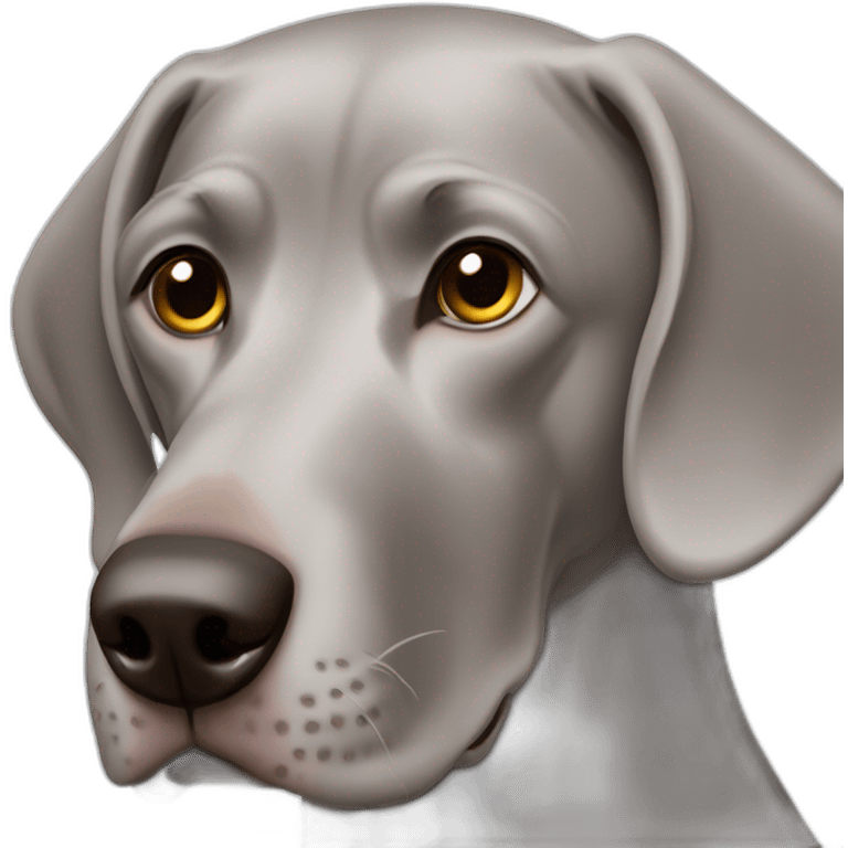 shorthair weimaraner head 3/4 profile emoji