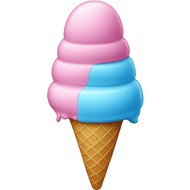 blue and pink ice cream emoji