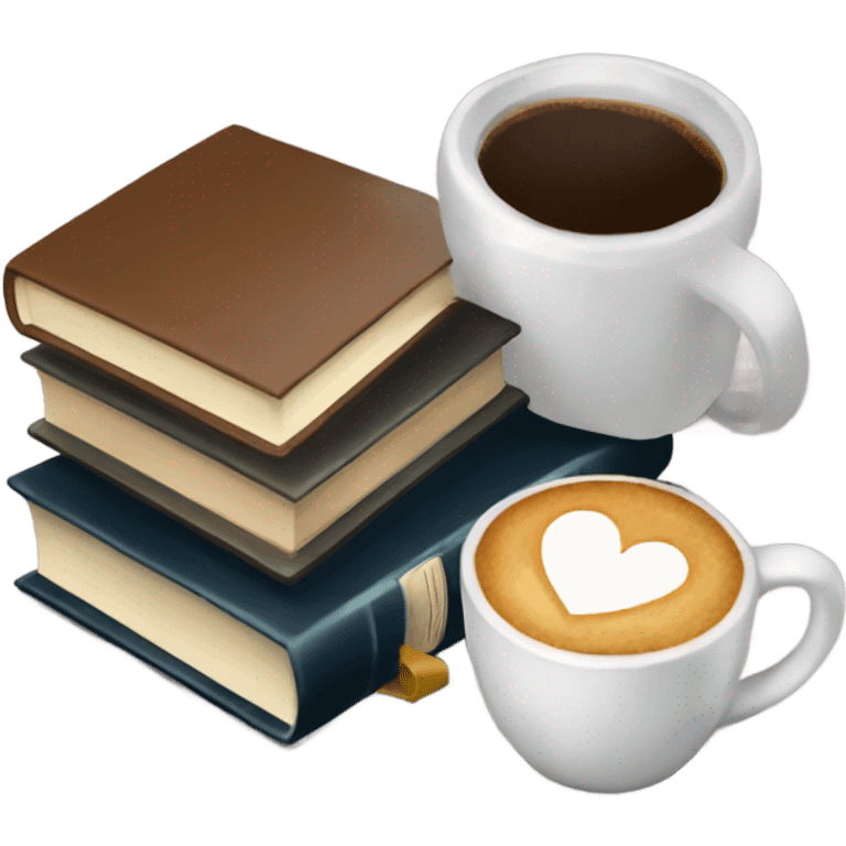 Books and coffee emoji