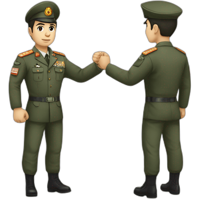 ilham aliev in military uniform and folds a fist emoji