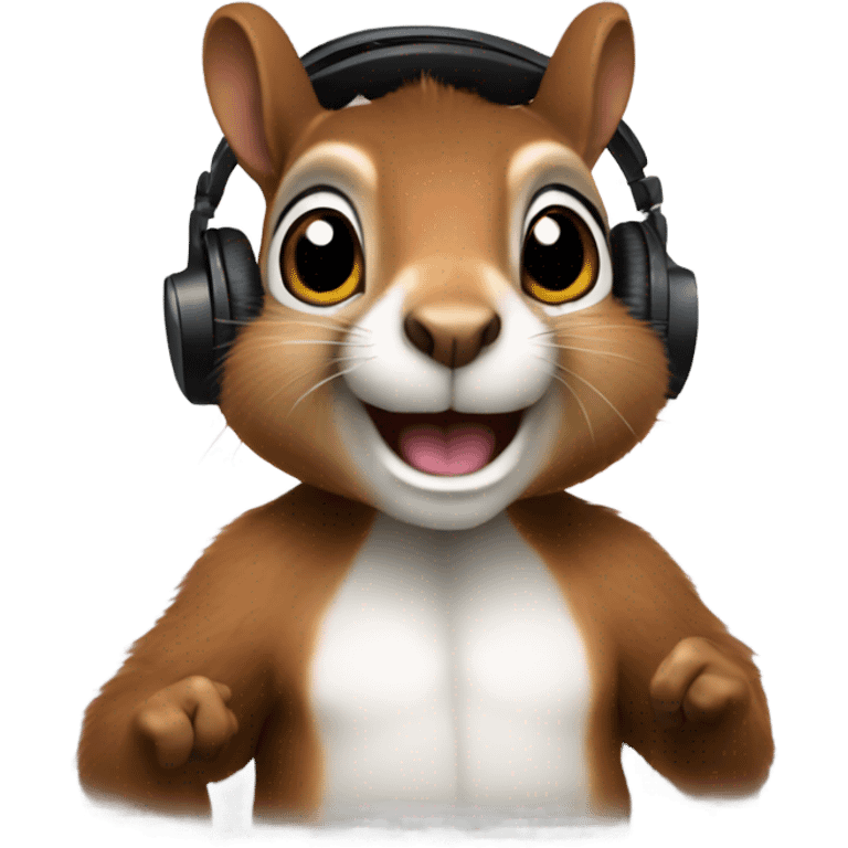 Squirrel dj emoji