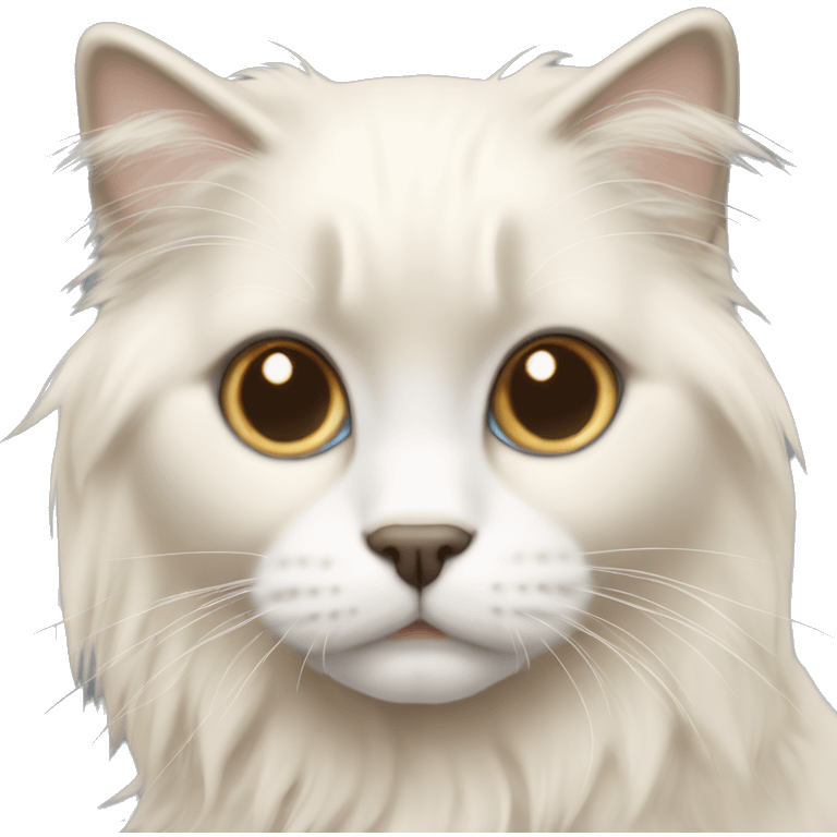 white and cream colored ragdoll  emoji