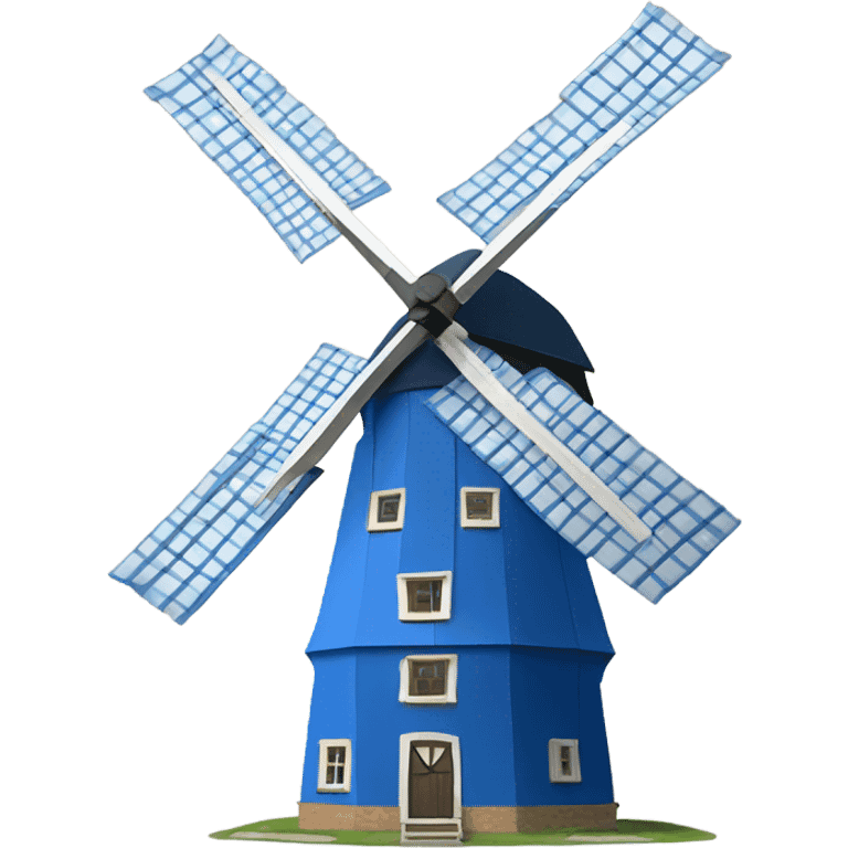 Blue Dutch windmill ￼ emoji