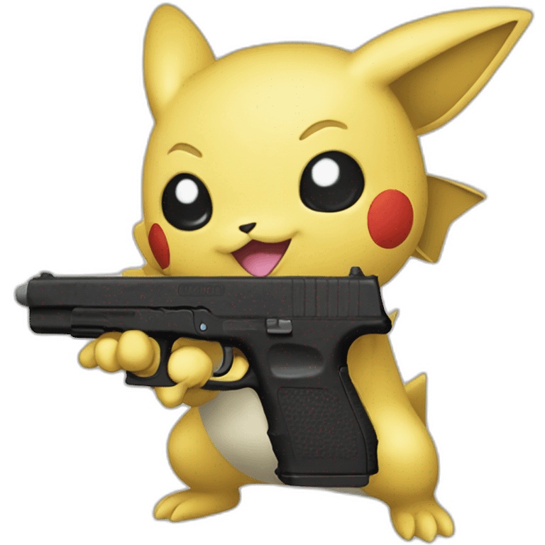 Pokemon with a glock emoji