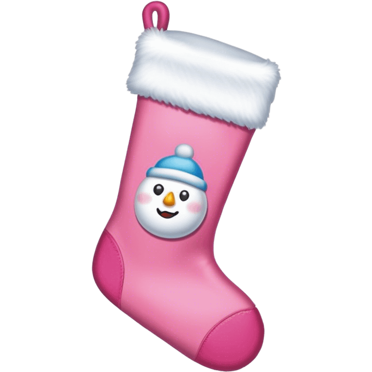 Pink christmas emoji